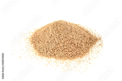 Wheat bran isolated on white background.