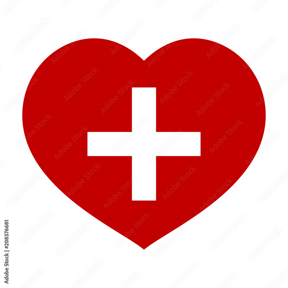 Add lover symbol - flat vector icon - add heart Add lover symbol - flat vector icon - add heart