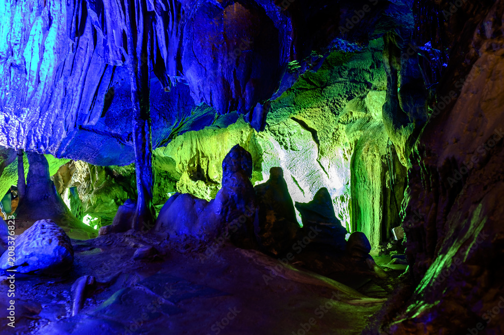 Stalactites and stalagmites inside the cave 3
