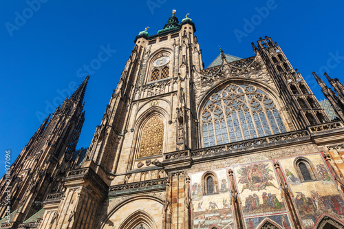 famous Saint Vitus' cathedral in Prague