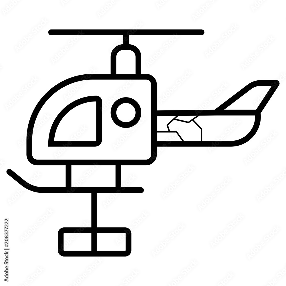 Naklejka premium Helicopter icon vector