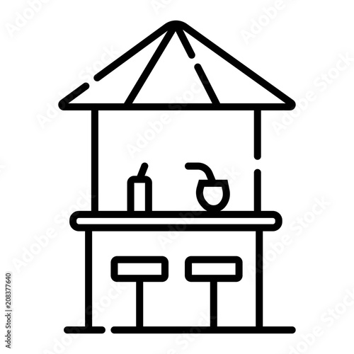  bar on the beach with cocktails