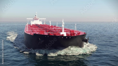 oil tanker floating in the ocean photo