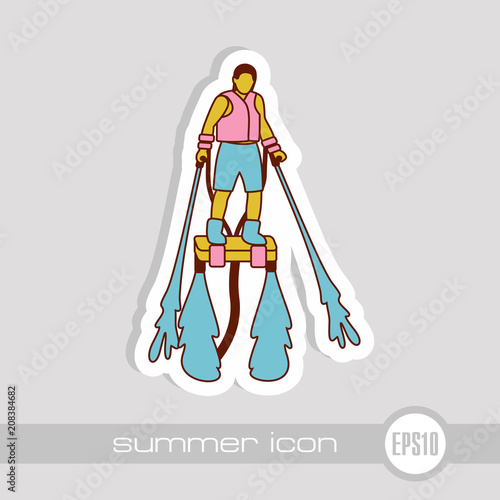 FlyBoard icon. Summer. Vacation