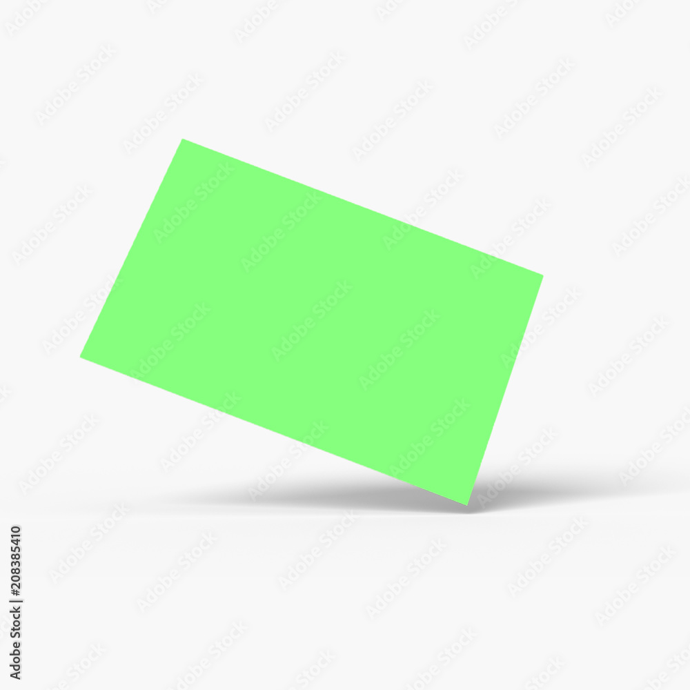 Blank business card isolated, with shadows, 3D Blank business card isolated, with shadows, 3D