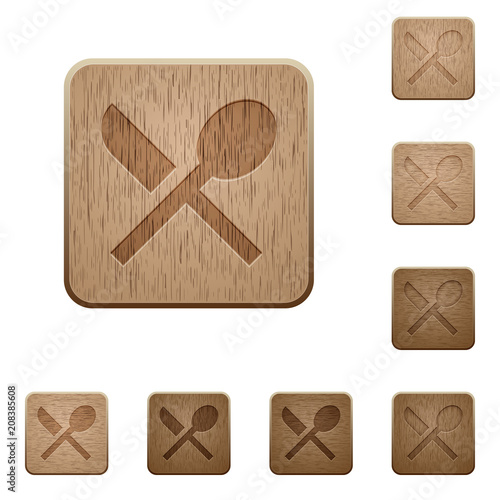 Dining wooden buttons