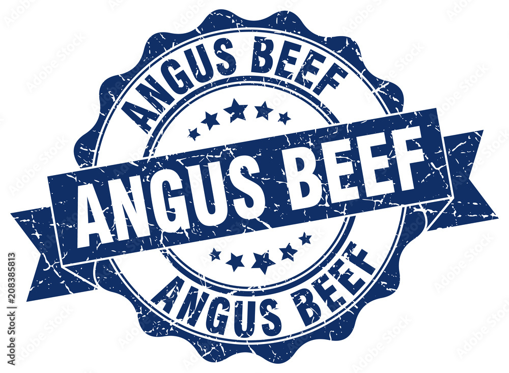 Fototapeta premium angus beef stamp. sign. seal