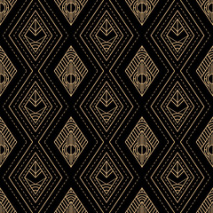 Handdoek met foto Zwart goud patronen Luxe geometrisch patroon goud zwart  © mrhighsky