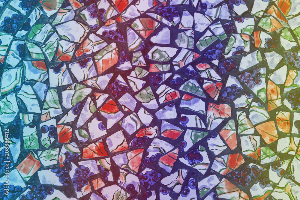 background of broken mosaic