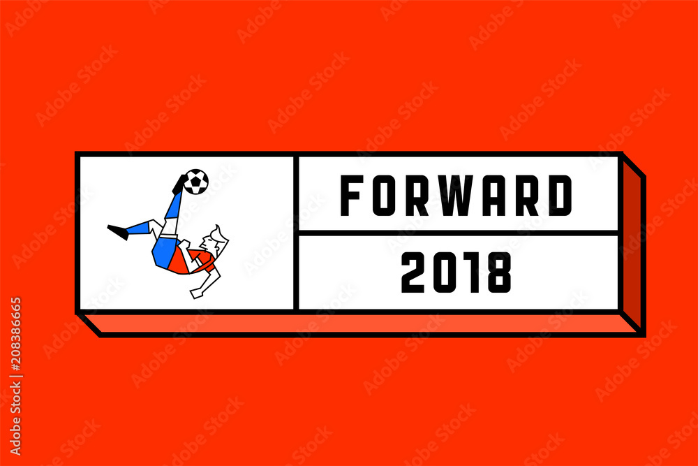 Fototapeta premium Football Template, Vector Flat Design