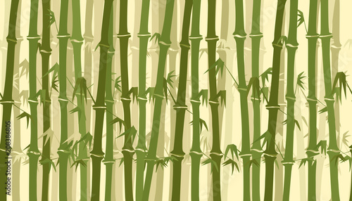 Bamboo forest seamless pattern