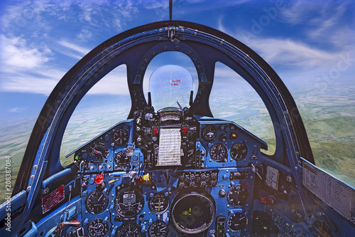 Cockpit of Flight Simulator - Mig 21