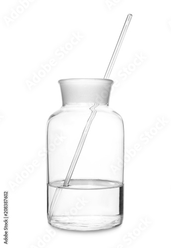 Laboratory glass bottle wit...