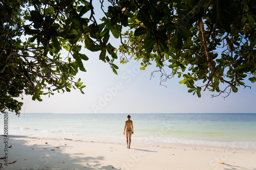 Tourist on secret beach Pangkor