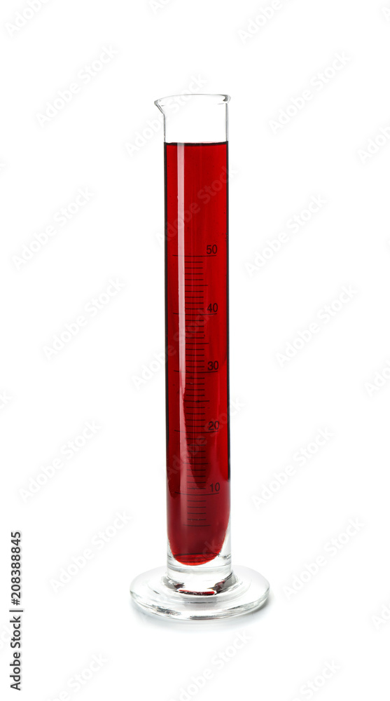Test tube with blood samples on white background Test tube with blood samples on white background