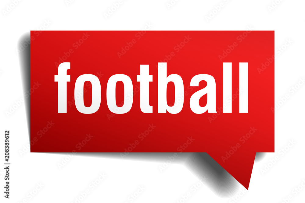 football red 3d speech bubble football red 3d speech bubble