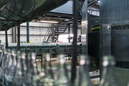 LAUNDA/ANGOLA - 23 MAY 2018 - coca cola factory, ready-to-fill bottles on the line.