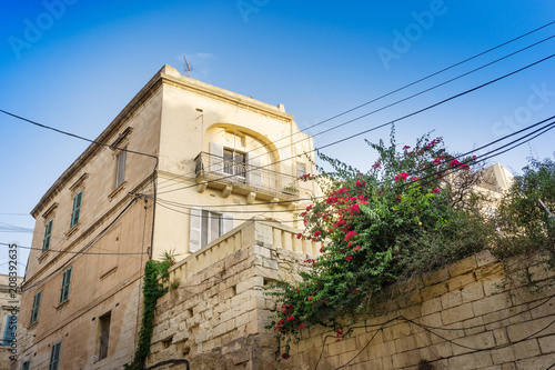 Antique city building in Valletta,Malta Europe