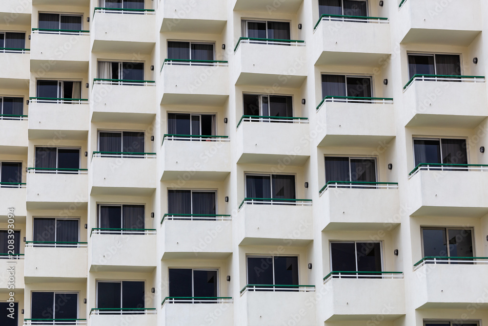 Architectural pattern of windows and balconies. Architectural pattern of windows and balconies.