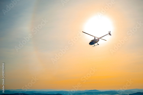 Helicopter & sunset