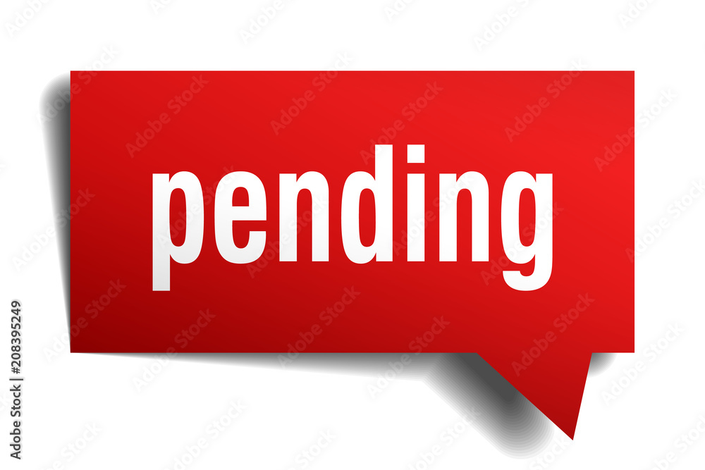 pending red 3d speech bubble pending red 3d speech bubble