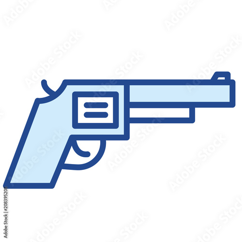 Revolver Vector Icon Illustration