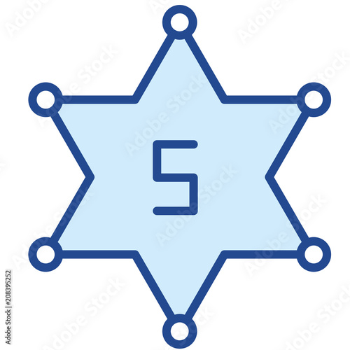 Sheriff-Stern Vector Icon Illustration