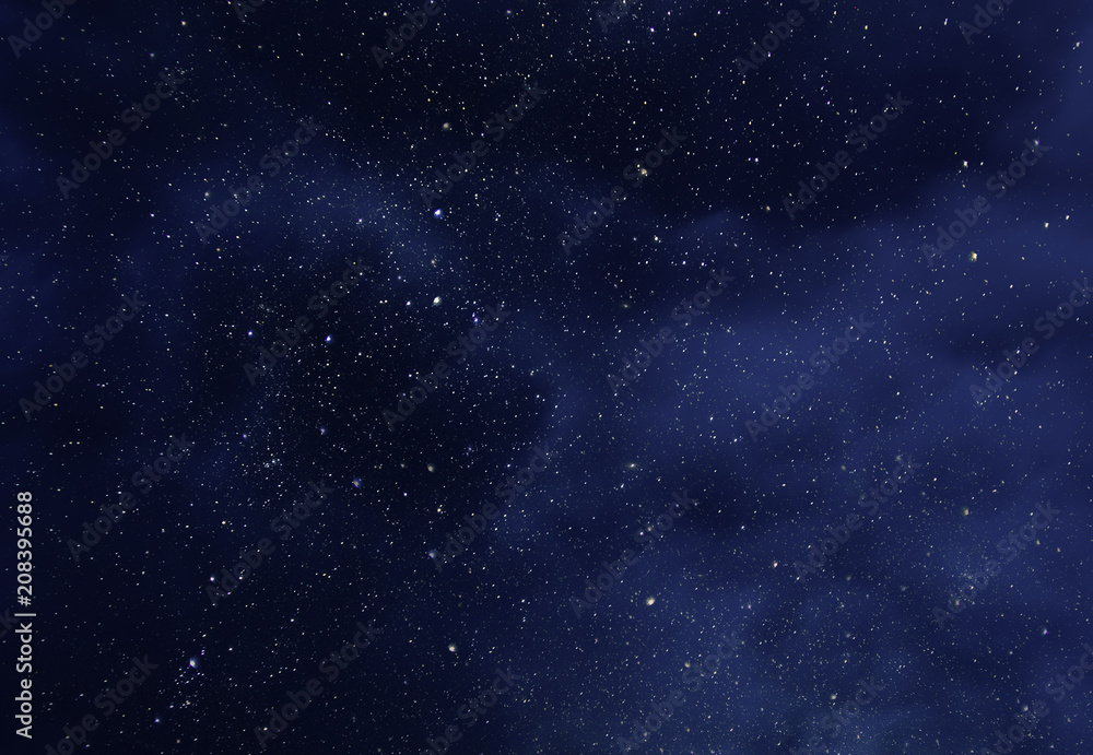 Night Sky with Stars and soft Milky Way Universe as Background or Texture