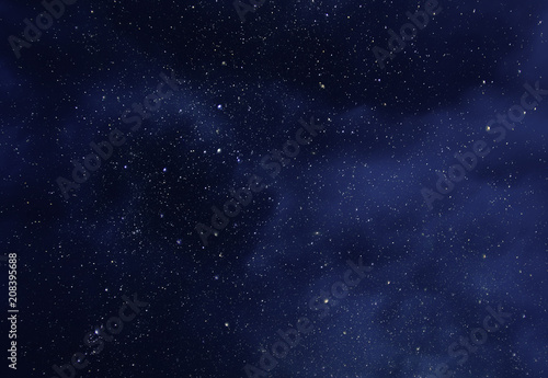 Night Sky with Stars and soft Milky Way Universe as Background or Texture