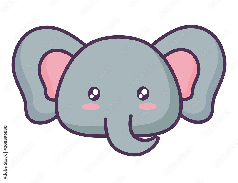 cute elephant icon over white background, vector illustration cute elephant icon over white background, vector illustration