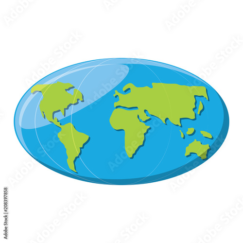 world map icon over white background  vector illustration