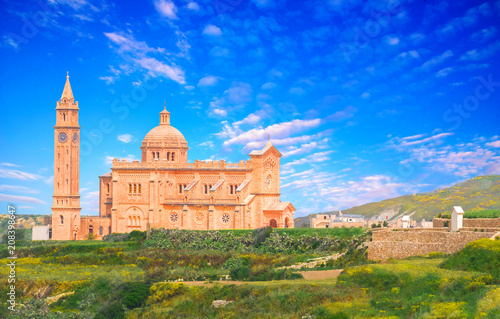 Ta Pinu church sanctuary on Gozo island of Malta - Europe