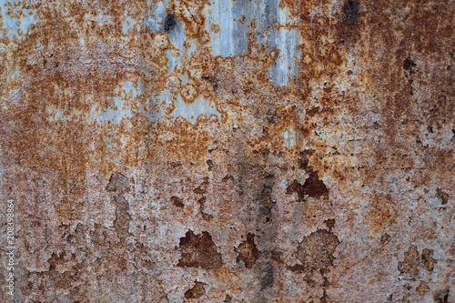 rusty painted iron