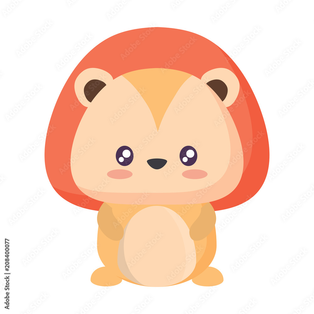 cute lion icon over white background, vector illustration cute lion icon over white background, vector illustration