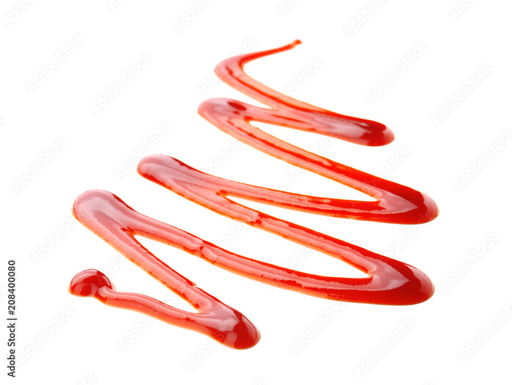Naklejka premium Delicious barbecue sauce on white background