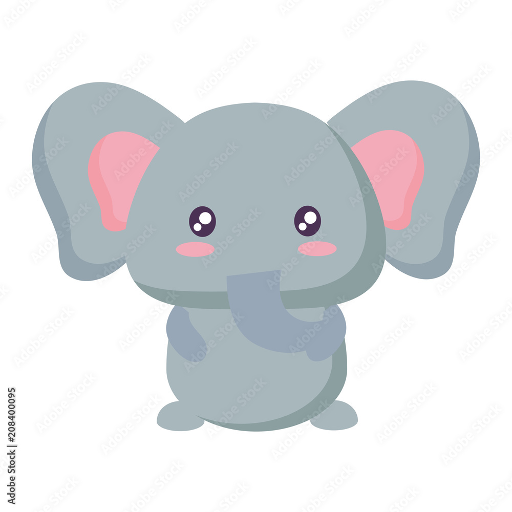 cute elephant icon over white background, vector illustration cute elephant icon over white background, vector illustration
