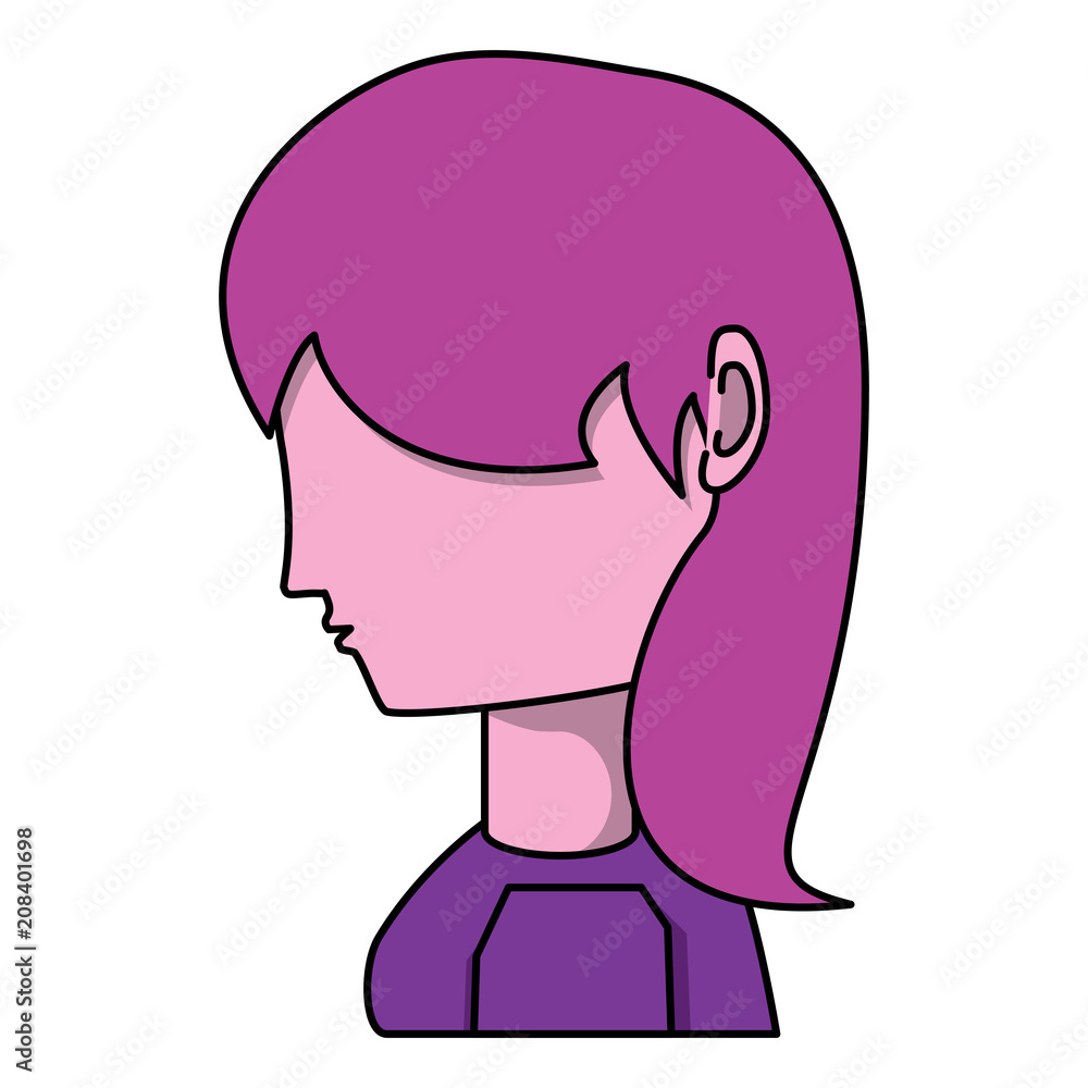 avatar woman icon over white background, vector illustration avatar woman icon over white background, vector illustration