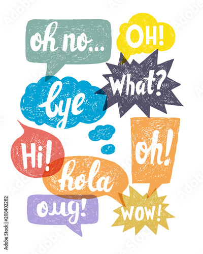 sketch speech bubbles