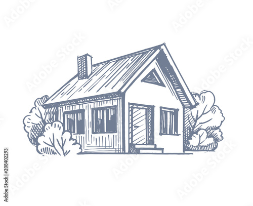 House sketch vector