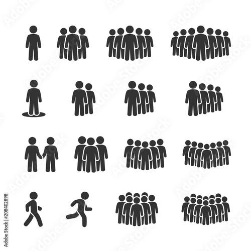 Vector image set of people icons.