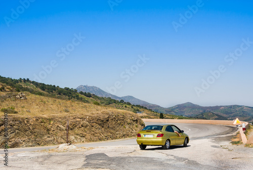 Rocky shore in marine reserve of Cerbere Banyuls, Mediterranean sea, Pyrenees Orientales, France