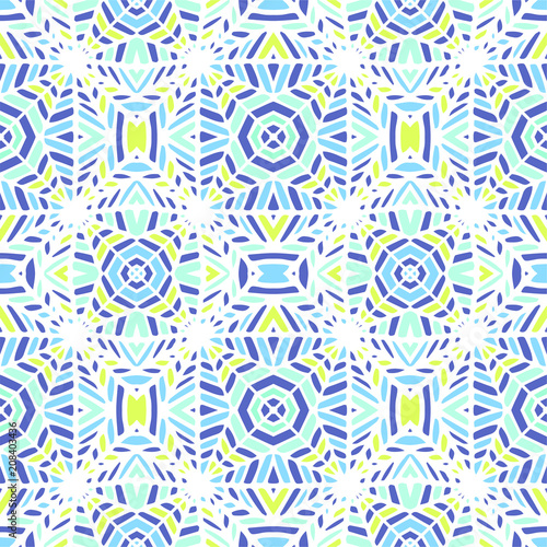 Seamless geometric mosaic made by hand