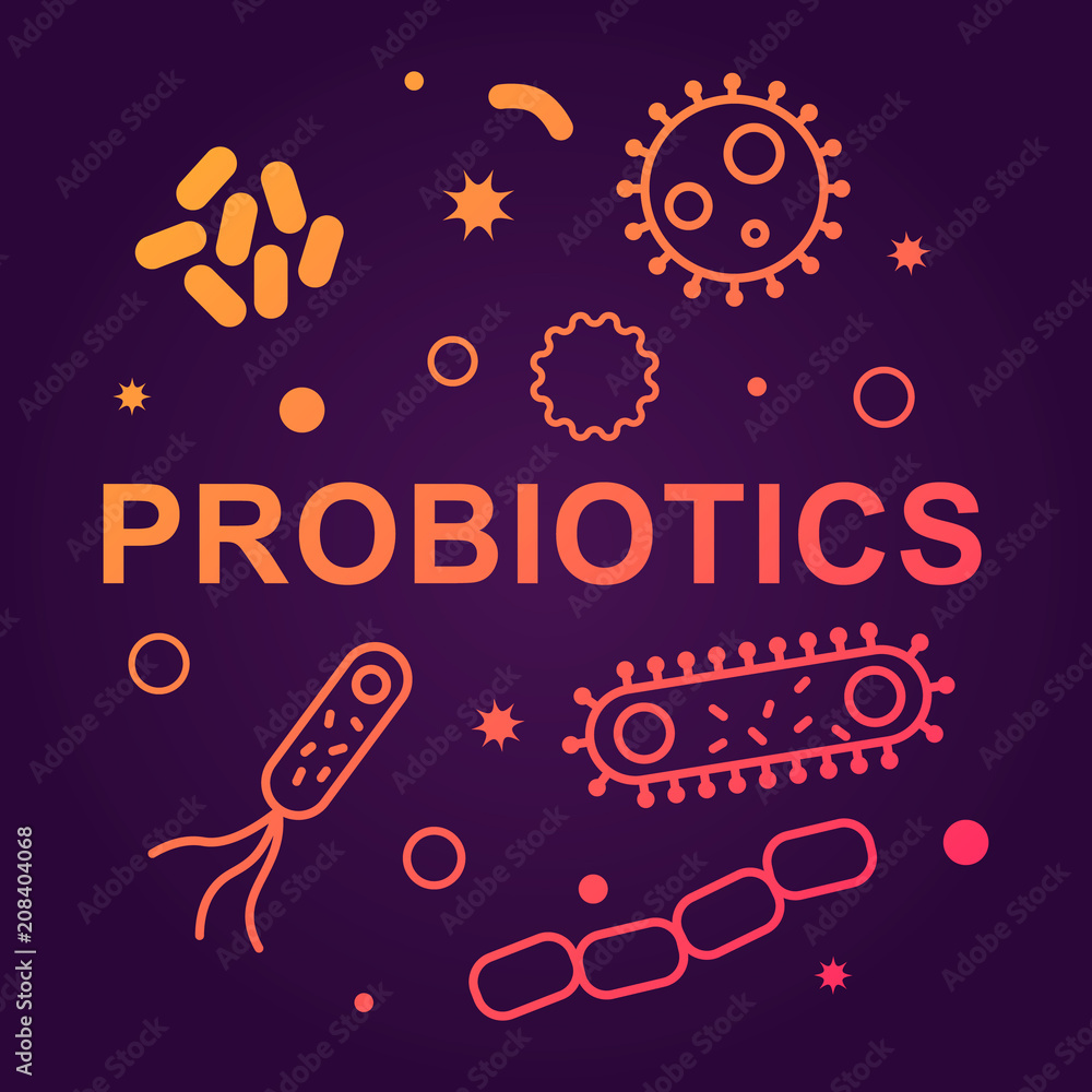 Fotografie Bacterias and viruses icons