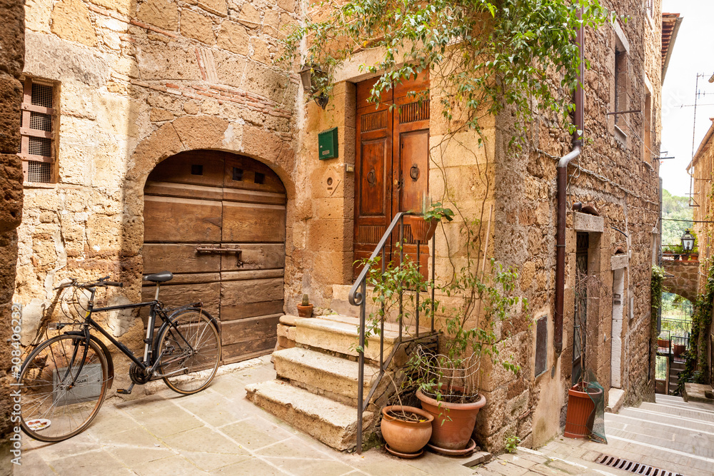 Fototapeta premium Pitigliano, Toskania, Włochy, najpiękniejsze wioski we Włoszech