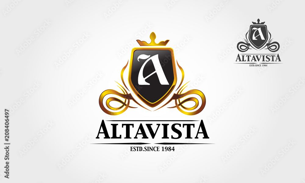 Altavista royal professional crest logo or classic logo template suitable for any kind of business. Altavista royal professional crest logo or classic logo template suitable for any kind of business.