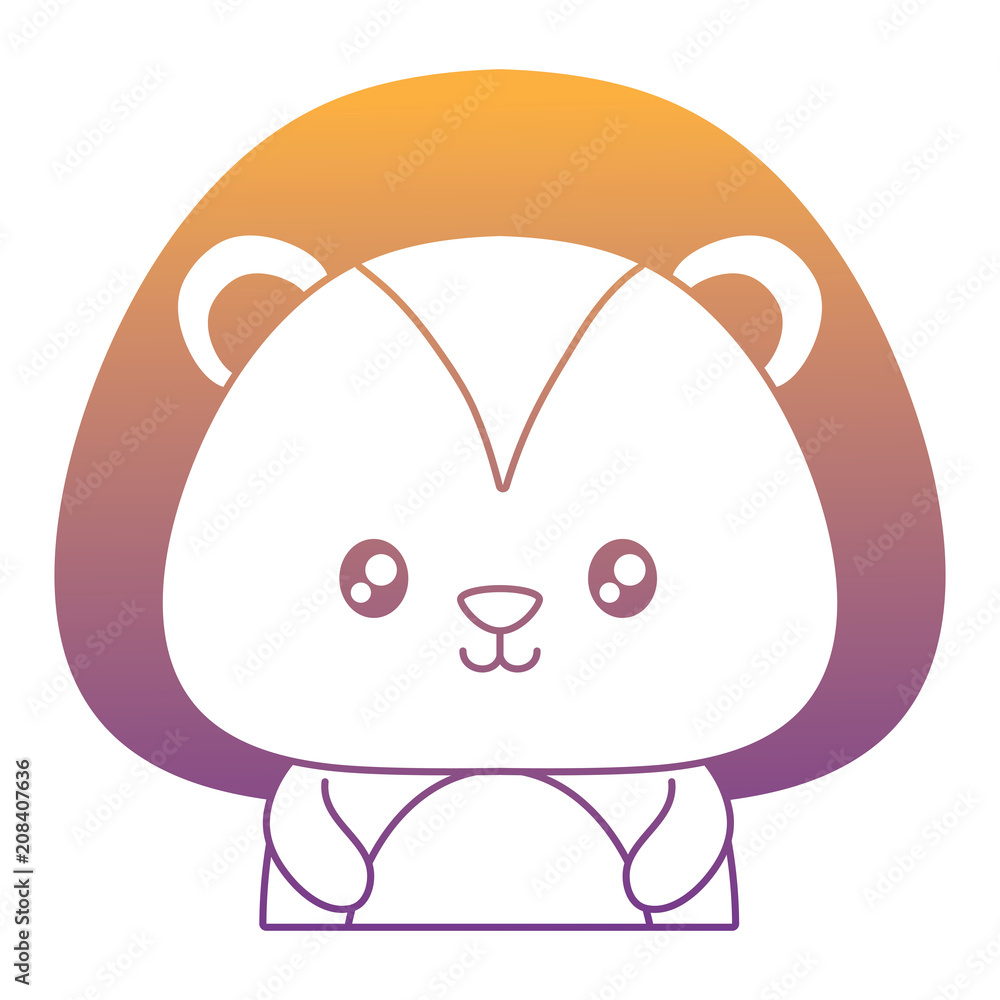 cute lion icon over white background, vector illustration cute lion icon over white background, vector illustration
