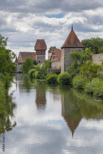 Rothenburger Gate, Dinkelsbuhl, Romantic Road, Middle Franconia, Bavaria, Germany, Europe