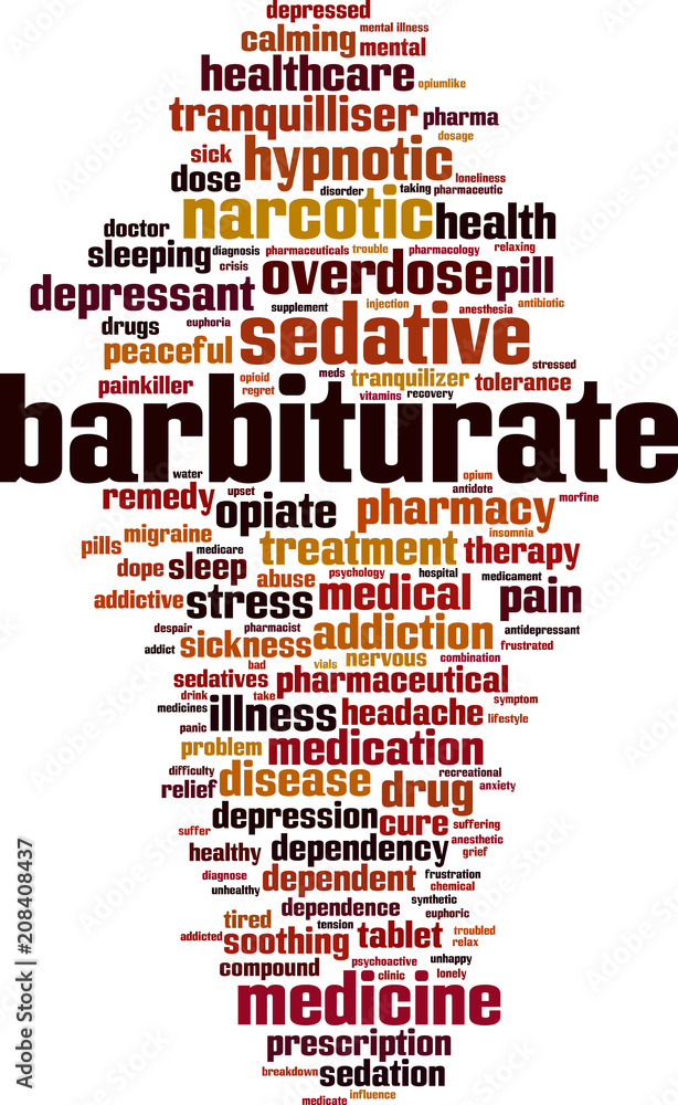 Obraz premium Barbiturate word cloud