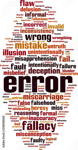 Error word cloud