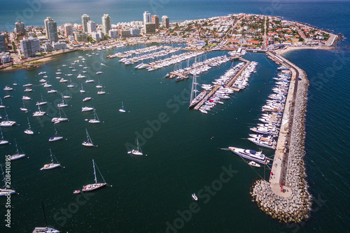 Aerial view of Marina of Punta del Este, Uruguay. photo